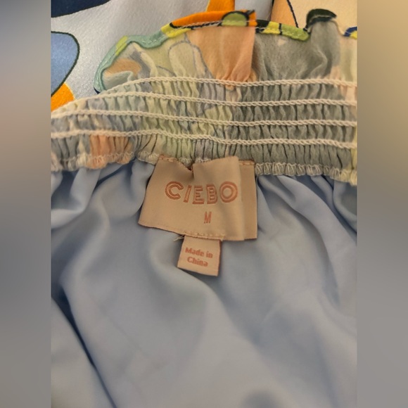 CIEBON Drea Floral Print Long Sleeve Minidress Medium - Picture 9 of 12